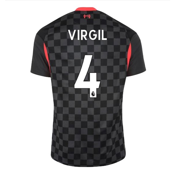 Camiseta Liverpool NO.4 Virgil Tercera equipo 2020-2021 Negro